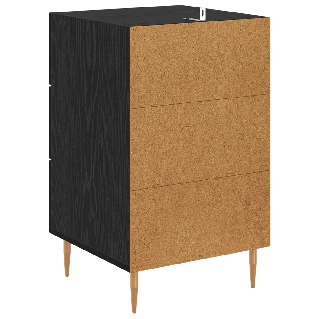 vidaXL Szafka Nocna Czarny Dąb 40 x 40 x 66 cm Materiał drewnopochodny