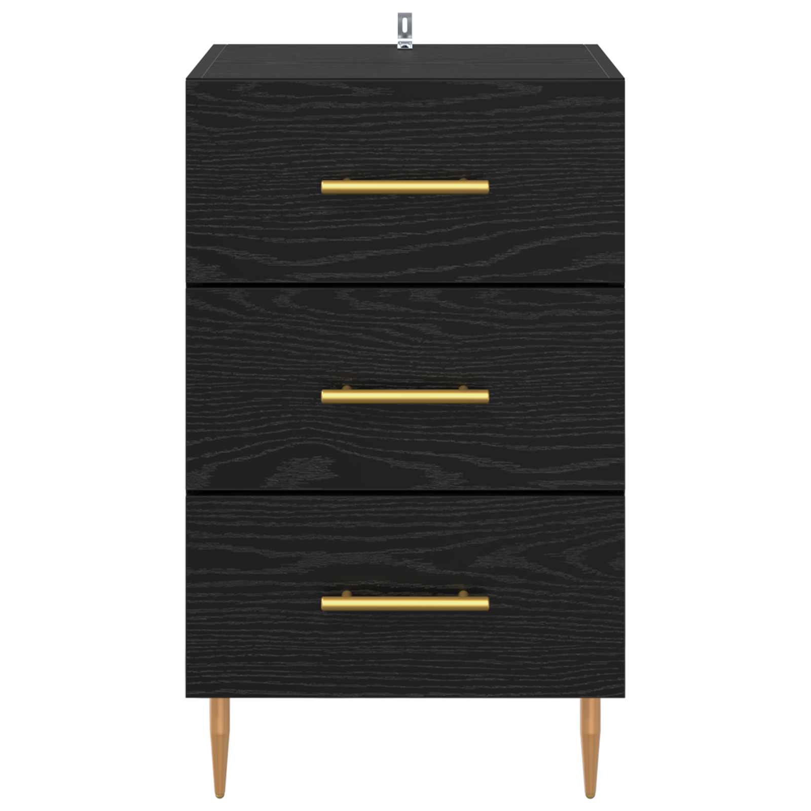 vidaXL Szafka Nocna Czarny Dąb 40 x 40 x 66 cm Materiał drewnopochodny