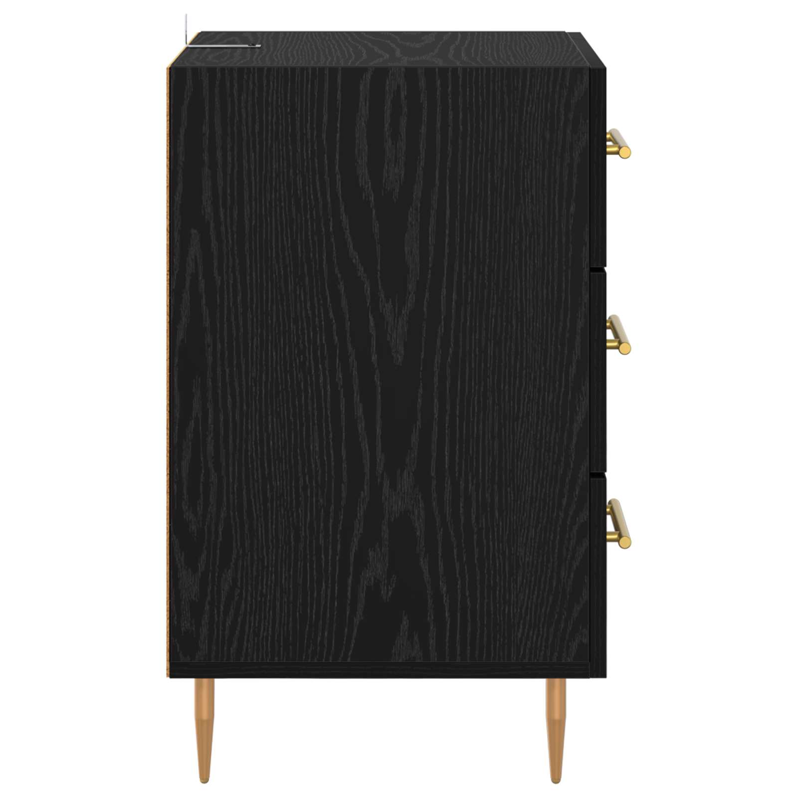 vidaXL Szafka Nocna Czarny Dąb 40 x 40 x 66 cm Materiał drewnopochodny