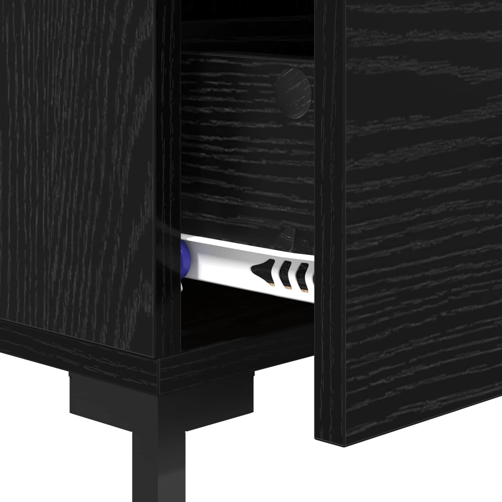 vidaXL Szafka Nocna Czarny Dąb 40 x 40 x 66 cm Materiał drewnopochodny