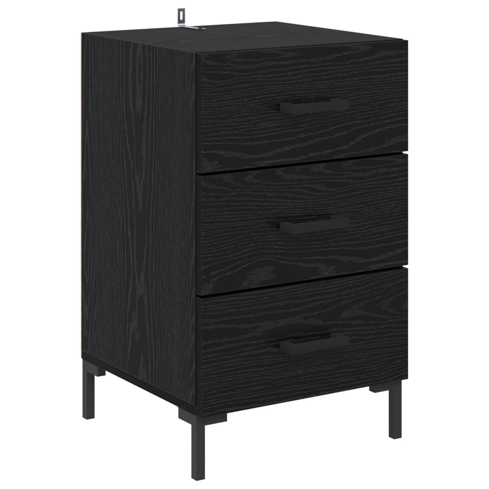 vidaXL Szafka Nocna Czarny Dąb 40 x 40 x 66 cm Materiał drewnopochodny