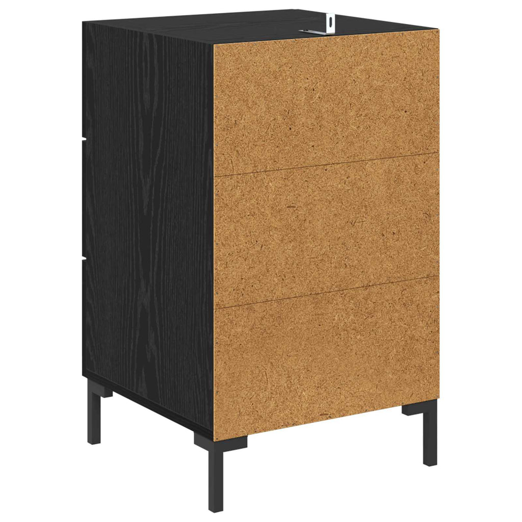 vidaXL Szafka Nocna Czarny Dąb 40 x 40 x 66 cm Materiał drewnopochodny