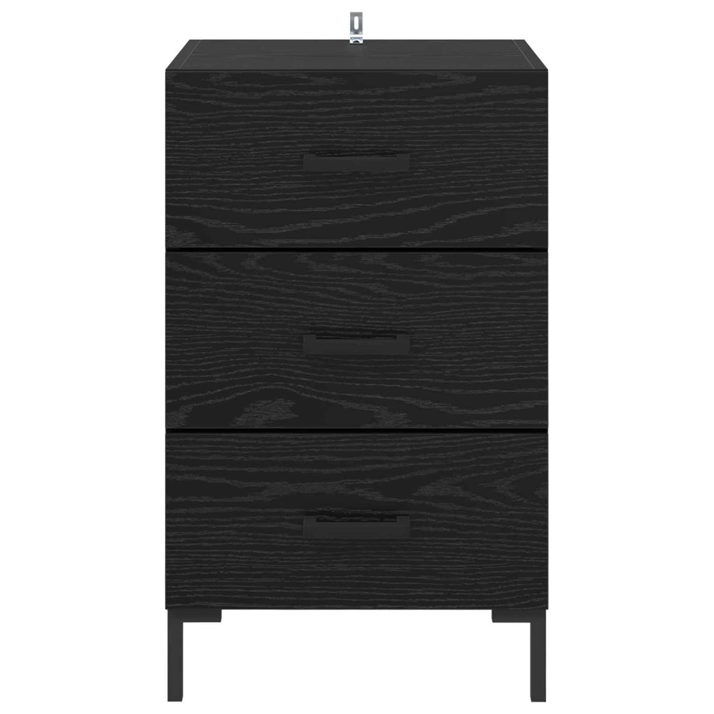 vidaXL Szafka Nocna Czarny Dąb 40 x 40 x 66 cm Materiał drewnopochodny