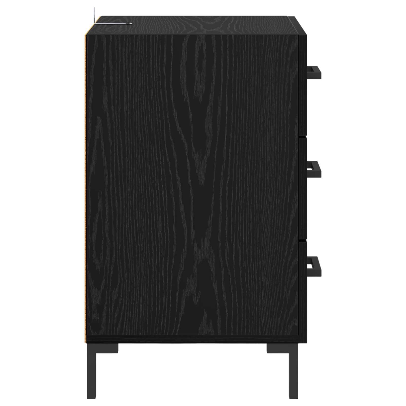 vidaXL Szafka Nocna Czarny Dąb 40 x 40 x 66 cm Materiał drewnopochodny