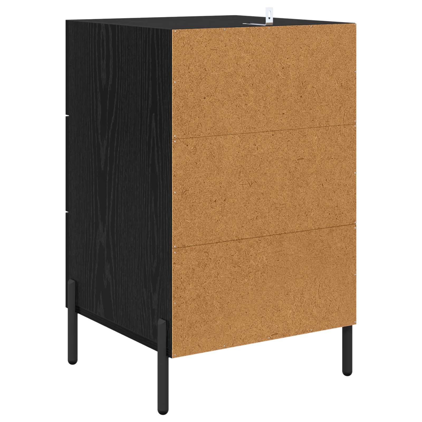 vidaXL Szafka Nocna Czarny Dąb 40 x 40 x 66 cm Materiał drewnopochodny