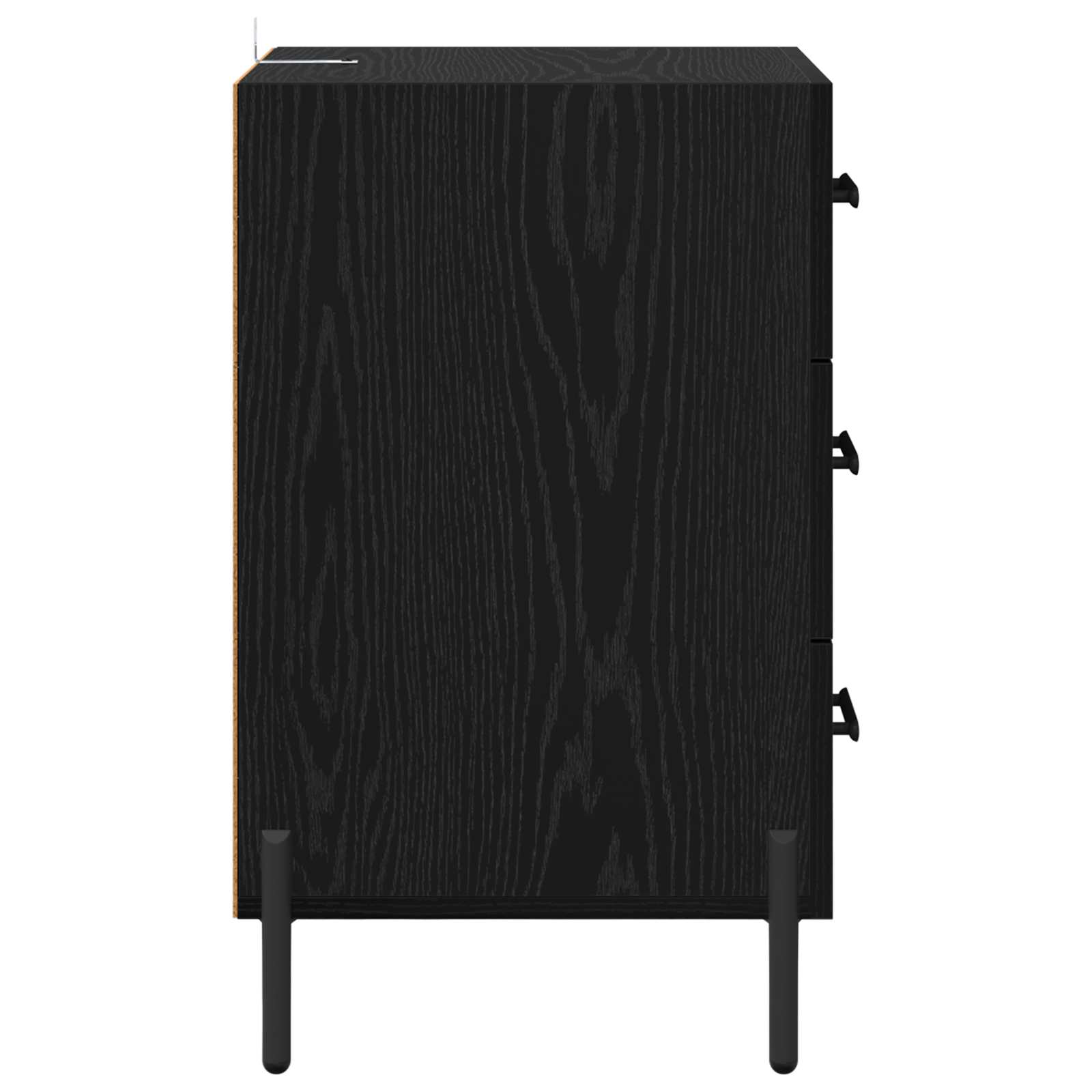 vidaXL Szafka Nocna Czarny Dąb 40 x 40 x 66 cm Materiał drewnopochodny