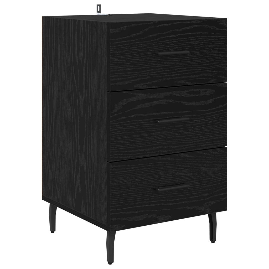 vidaXL Szafka Nocna Czarny Dąb 40 x 40 x 66 cm Materiał drewnopochodny