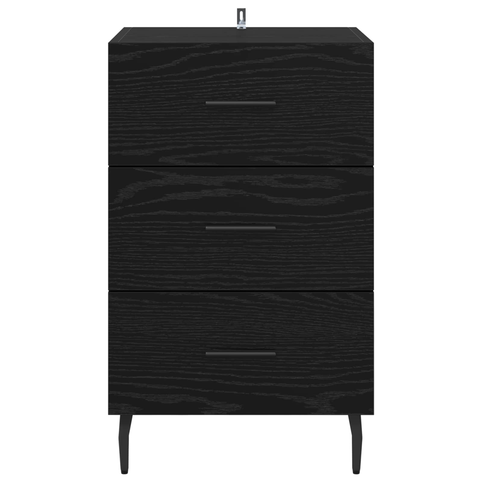 vidaXL Szafka Nocna Czarny Dąb 40 x 40 x 66 cm Materiał drewnopochodny