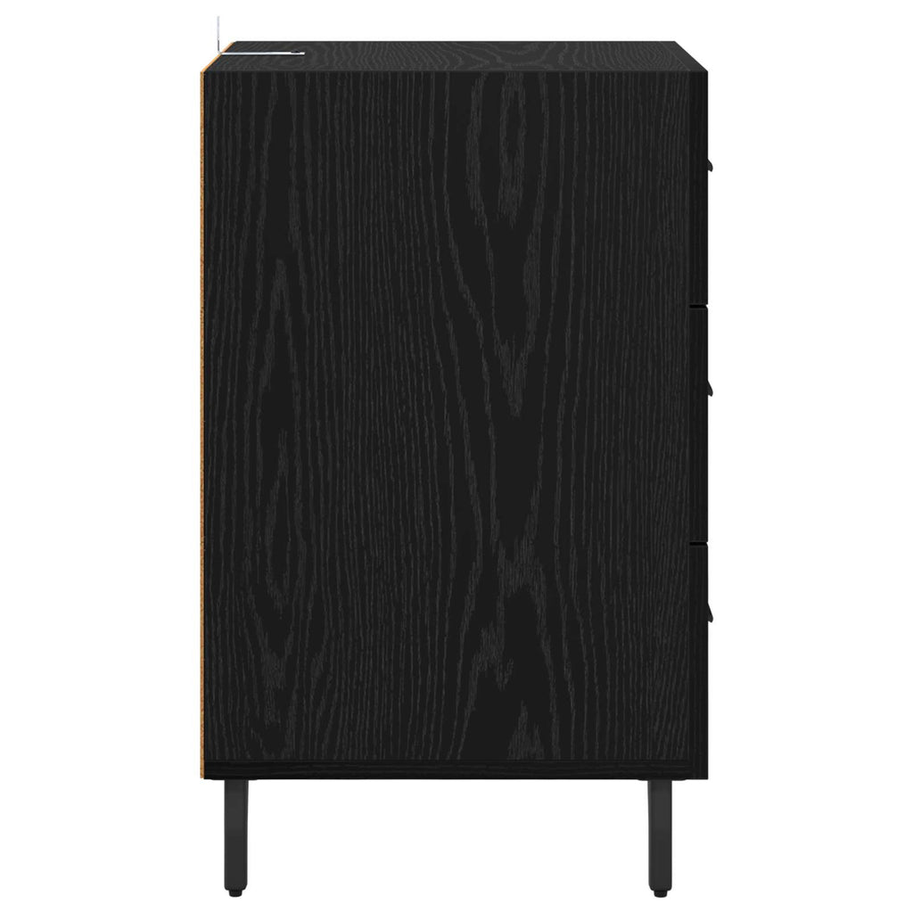 vidaXL Szafka Nocna Czarny Dąb 40 x 40 x 66 cm Materiał drewnopochodny