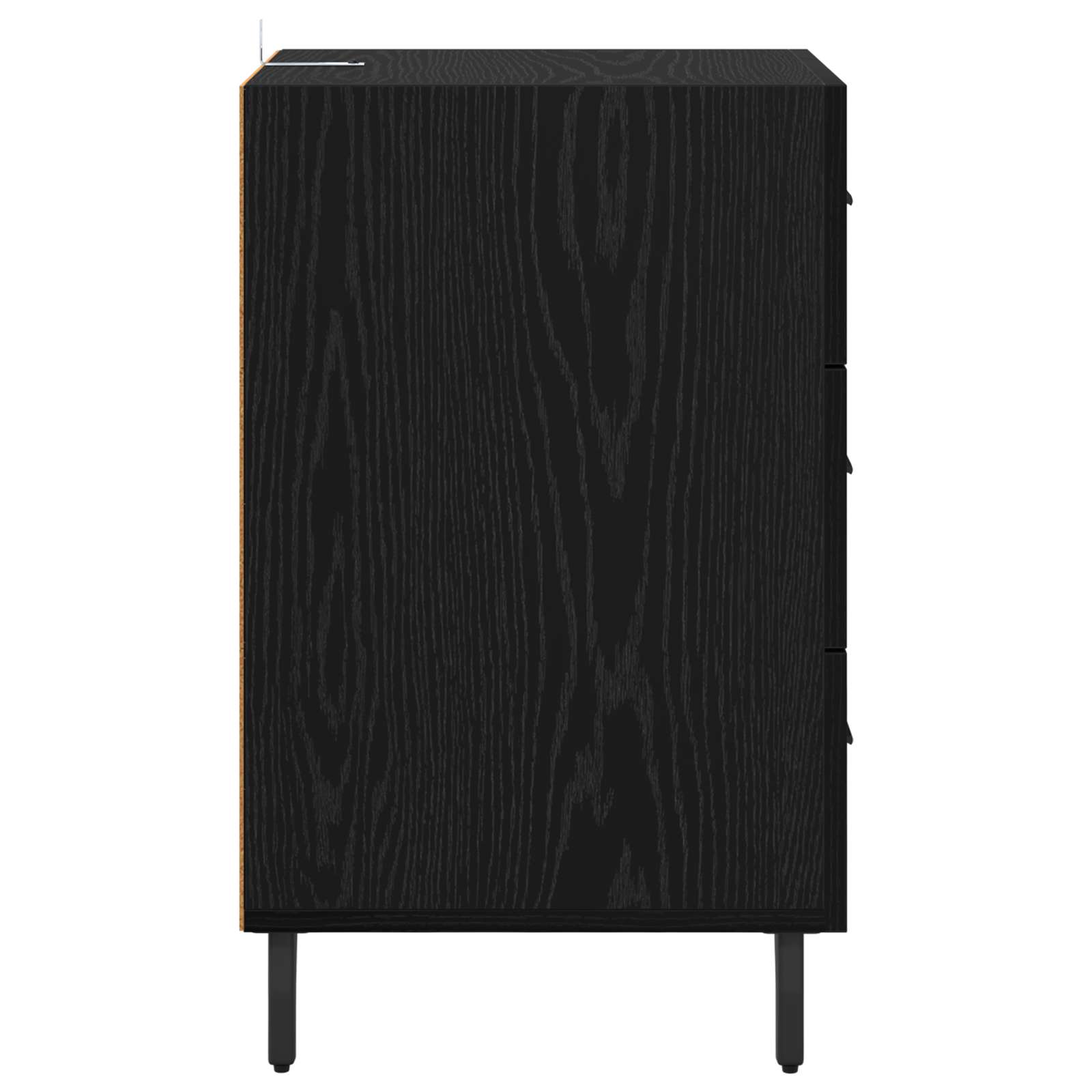 vidaXL Szafka Nocna Czarny Dąb 40 x 40 x 66 cm Materiał drewnopochodny