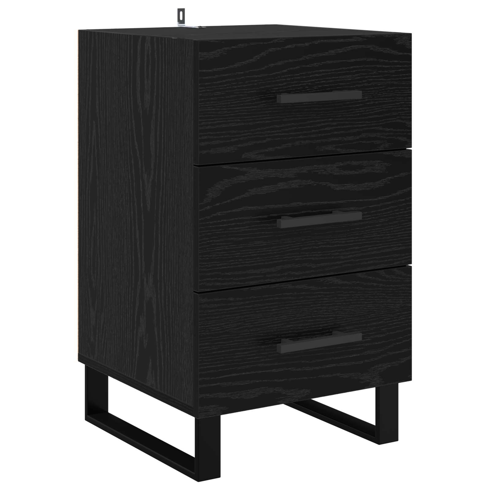 vidaXL Szafka Nocna Czarny Dąb 40 x 40 x 66 cm Materiał drewnopochodny