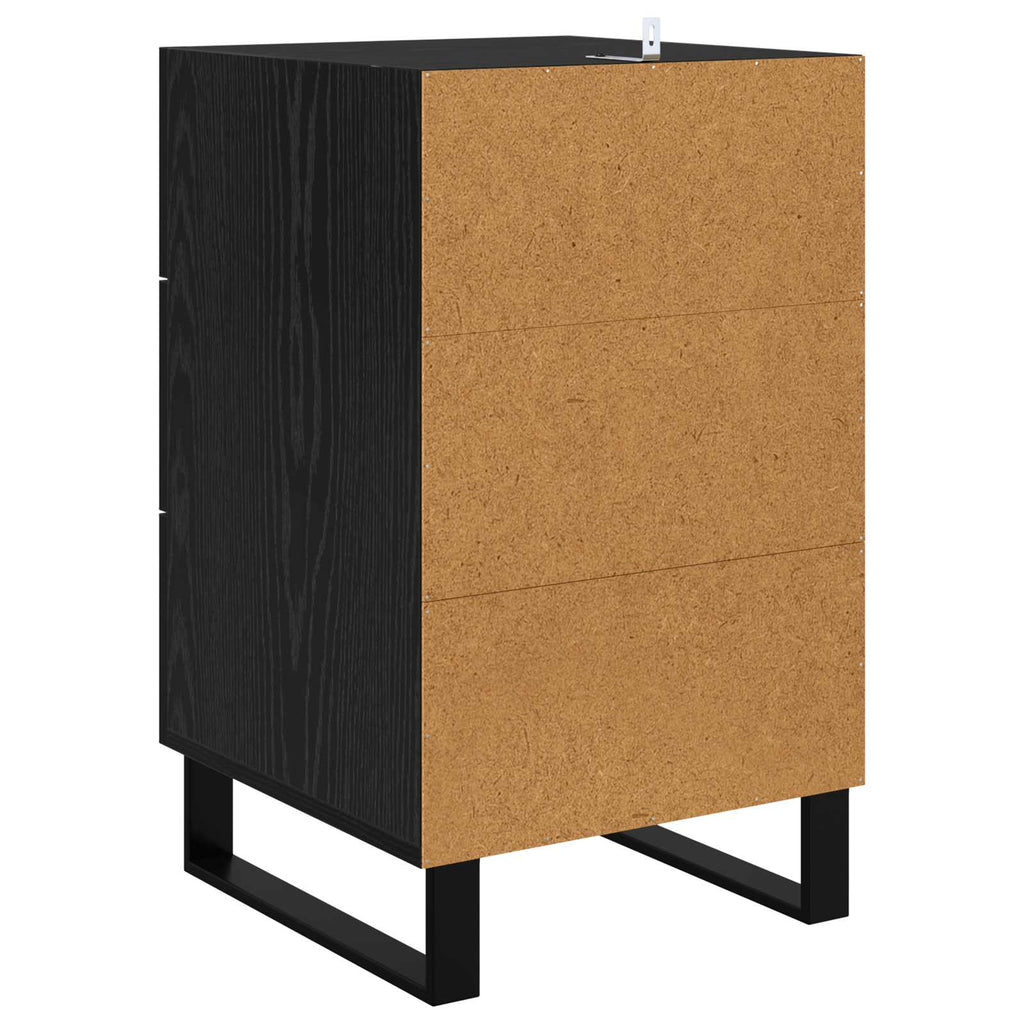 vidaXL Szafka Nocna Czarny Dąb 40 x 40 x 66 cm Materiał drewnopochodny