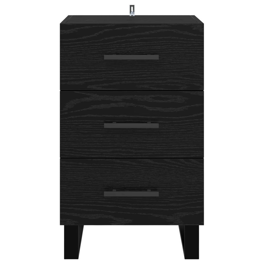 vidaXL Szafka Nocna Czarny Dąb 40 x 40 x 66 cm Materiał drewnopochodny