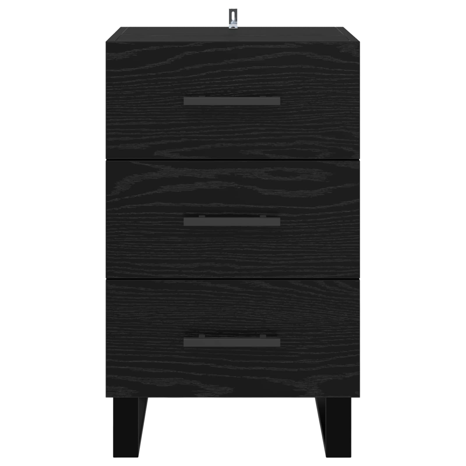 vidaXL Szafka Nocna Czarny Dąb 40 x 40 x 66 cm Materiał drewnopochodny