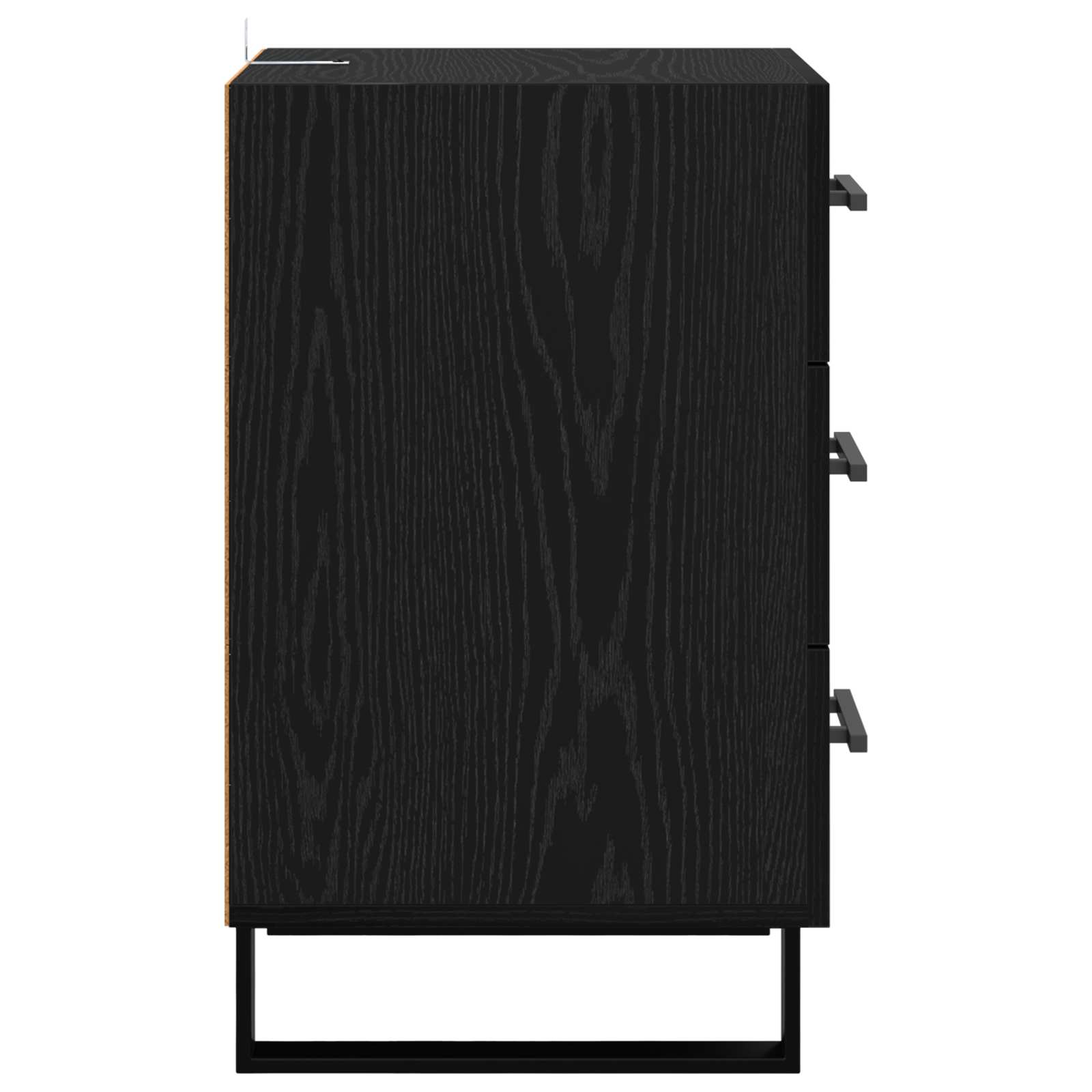 vidaXL Szafka Nocna Czarny Dąb 40 x 40 x 66 cm Materiał drewnopochodny