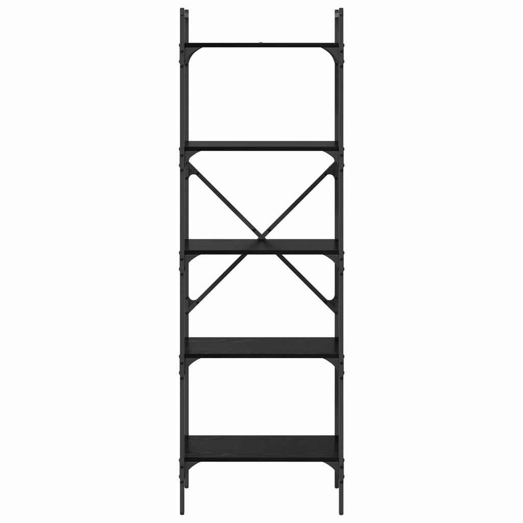 vidaXL Półka na książki Czarny Dąb 56 x 32 x 174 cm