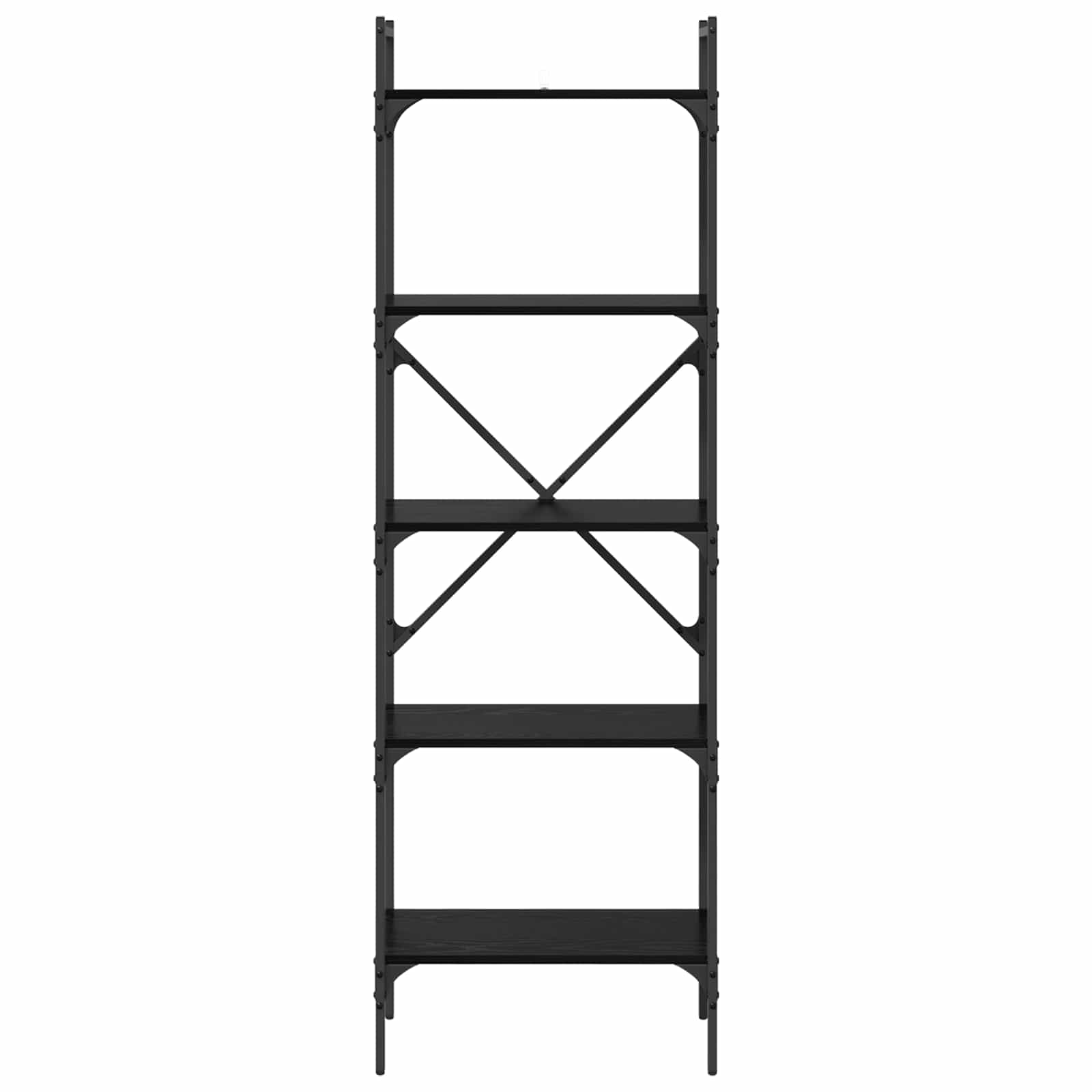 vidaXL Półka na książki Czarny Dąb 56 x 32 x 174 cm