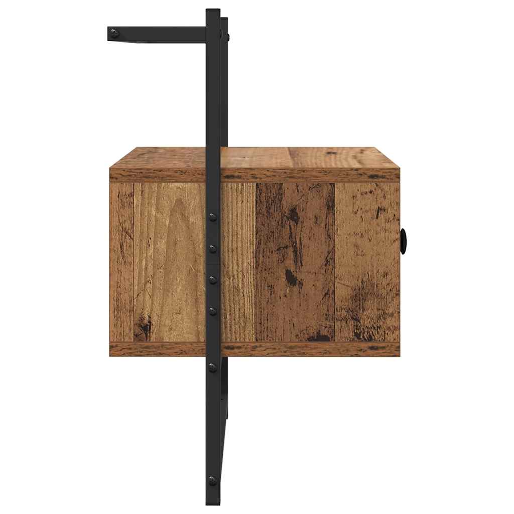 vidaXL Szafka Nocna z szufladą 2 pcs Stare drewno 35 x 30 x 51 cm
