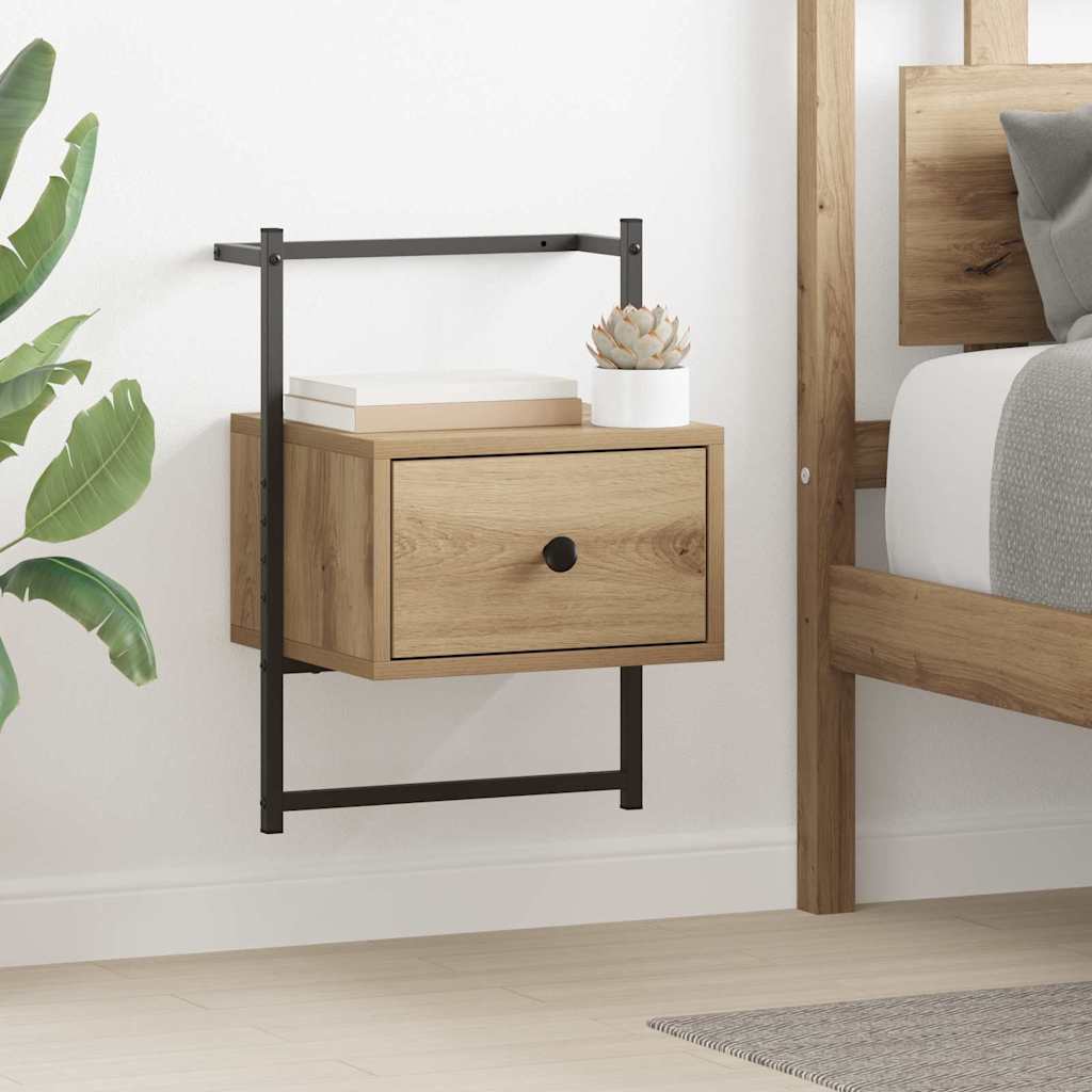 vidaXL Szafka Nocna z szufladą 2 pcs Dąb rzemieślniczy 35 x 30 x 51 cm