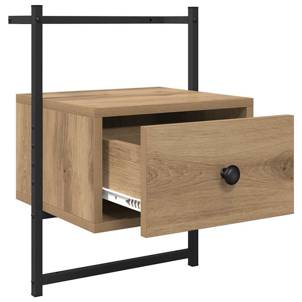 vidaXL Szafka Nocna z szufladą 2 pcs Dąb rzemieślniczy 35 x 30 x 51 cm