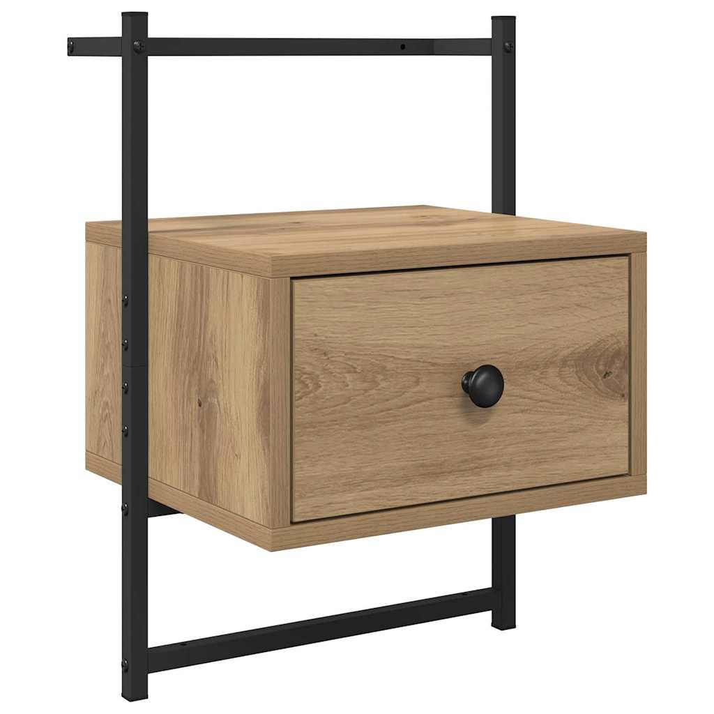 vidaXL Szafka Nocna z szufladą 2 pcs Dąb rzemieślniczy 35 x 30 x 51 cm