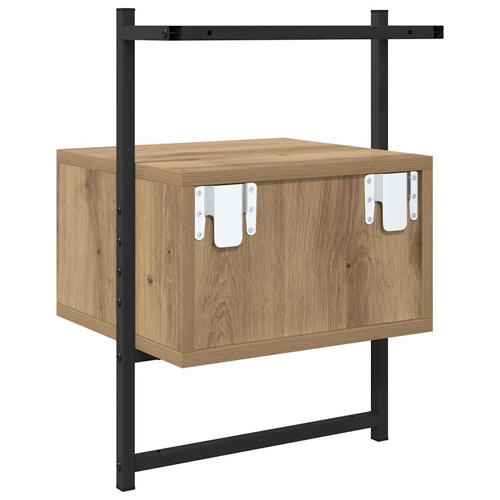 vidaXL Szafka Nocna z szufladą 2 pcs Dąb rzemieślniczy 35 x 30 x 51 cm