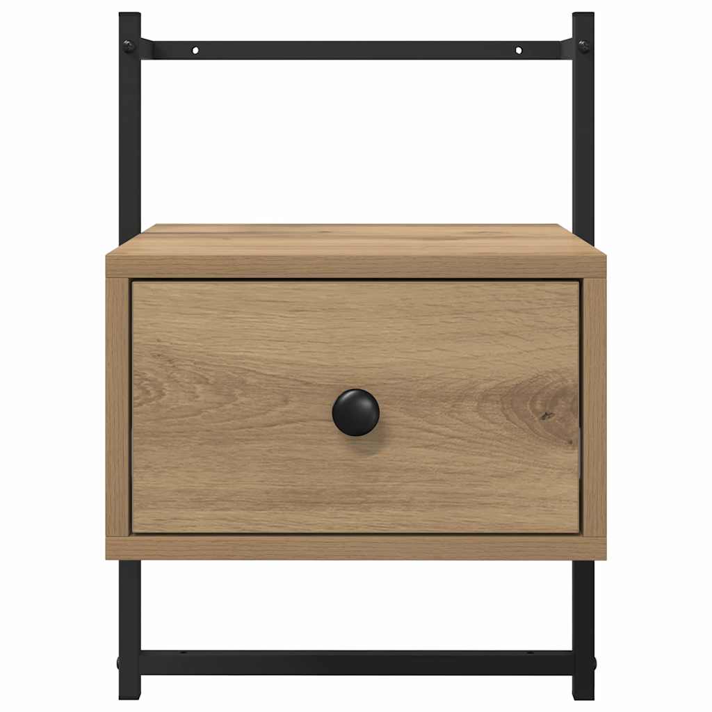 vidaXL Szafka Nocna z szufladą 2 pcs Dąb rzemieślniczy 35 x 30 x 51 cm