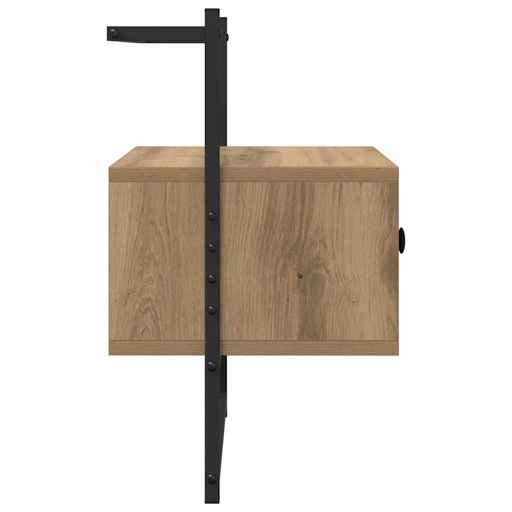 vidaXL Szafka Nocna z szufladą 2 pcs Dąb rzemieślniczy 35 x 30 x 51 cm