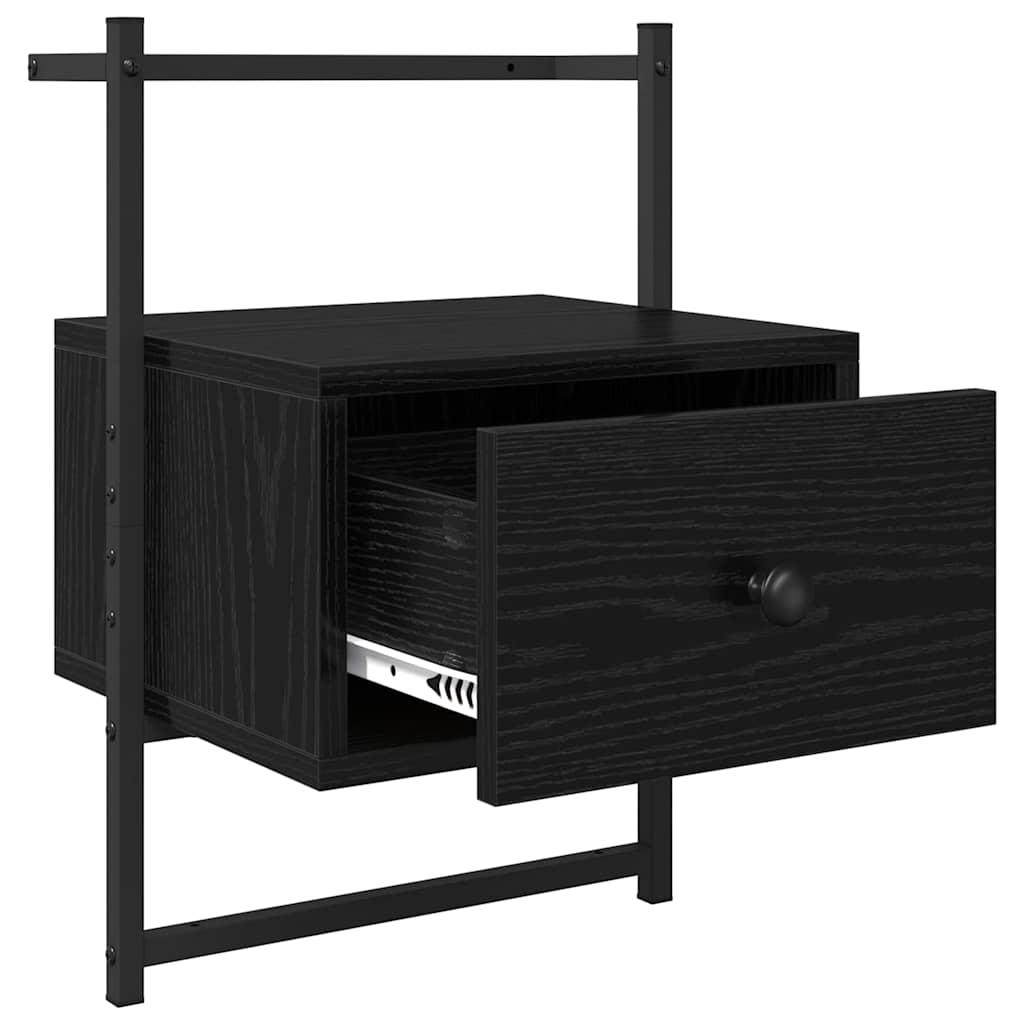 vidaXL Szafka Nocna Czarny Dąb 35 x 30 x 51 cm Materiał drewnopochodny