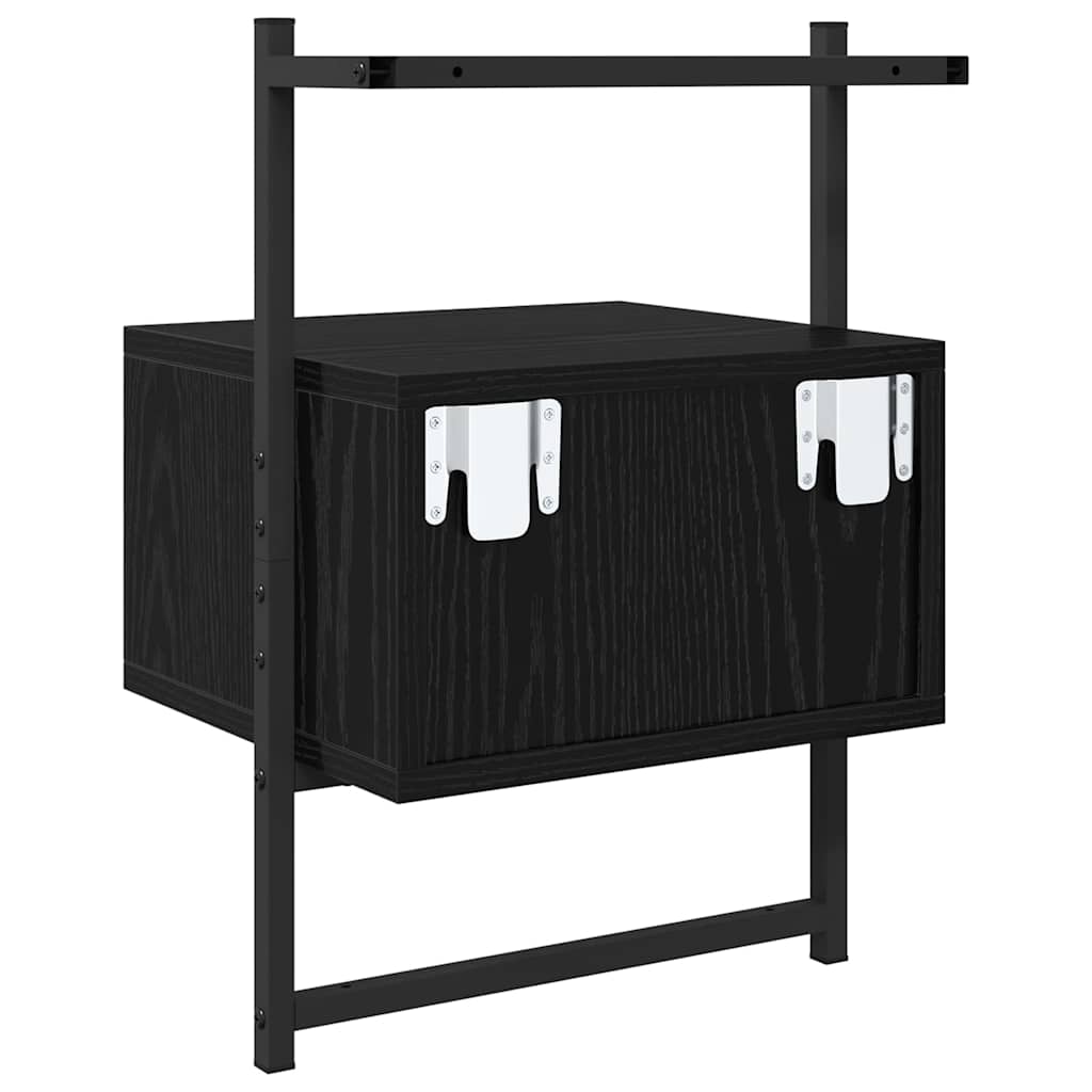 vidaXL Szafka Nocna Czarny Dąb 35 x 30 x 51 cm Materiał drewnopochodny