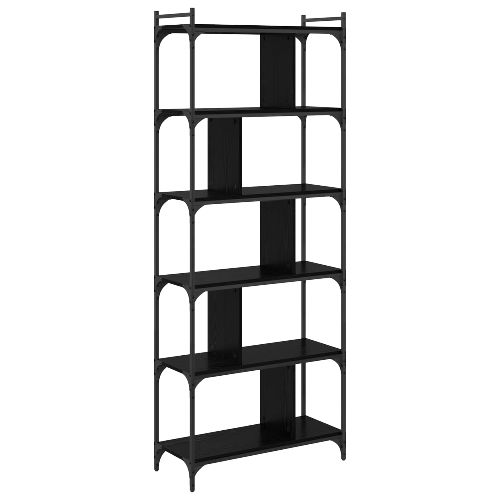 vidaXL Półka na książki Czarny dąb 76 x 32 x 192 cm