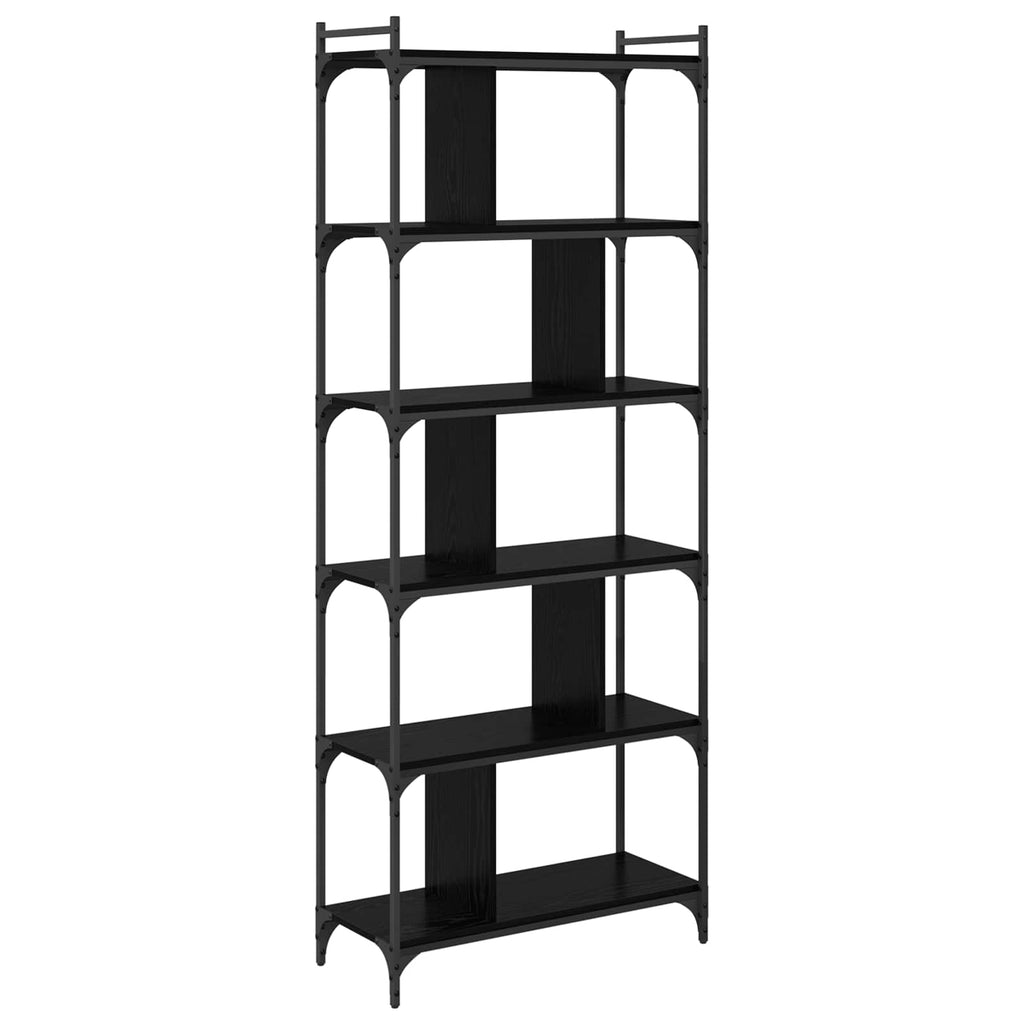 vidaXL Półka na książki Czarny dąb 76 x 32 x 192 cm