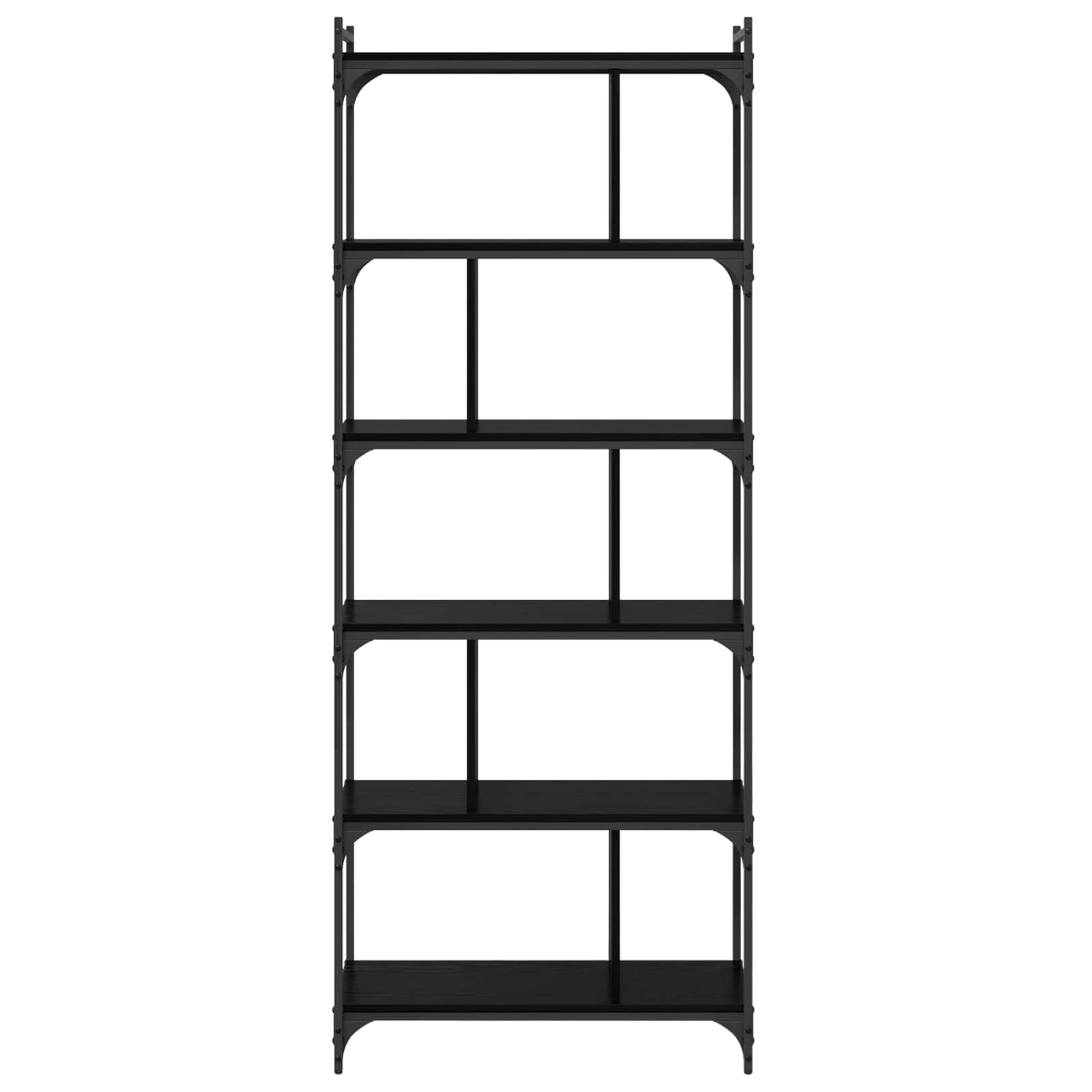 vidaXL Półka na książki Czarny dąb 76 x 32 x 192 cm