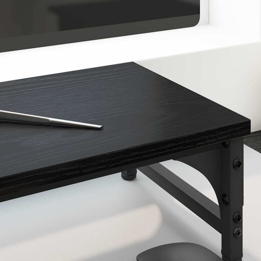 vidaXL Stojak na Monitor Czarny Dąb 55 x 23 x 14 cm