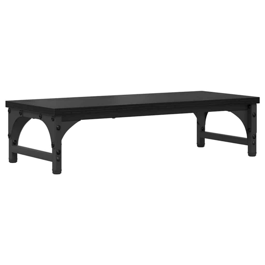 vidaXL Stojak na Monitor Czarny Dąb 55 x 23 x 14 cm