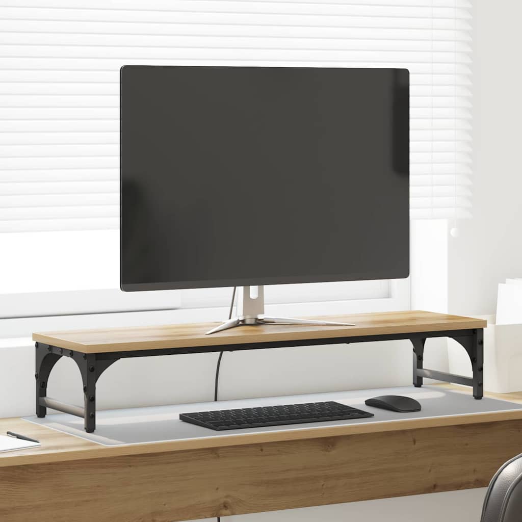 vidaXL Stojak na Monitor Dąb artisan 85 x 23 x 15,5 cm
