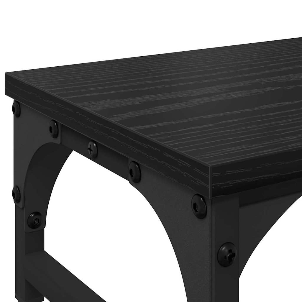 vidaXL Stojak na Monitor Czarny Dąb 85 x 23 x 15,5 cm