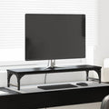 vidaXL Stojak na Monitor Czarny Dąb 85 x 23 x 15,5 cm