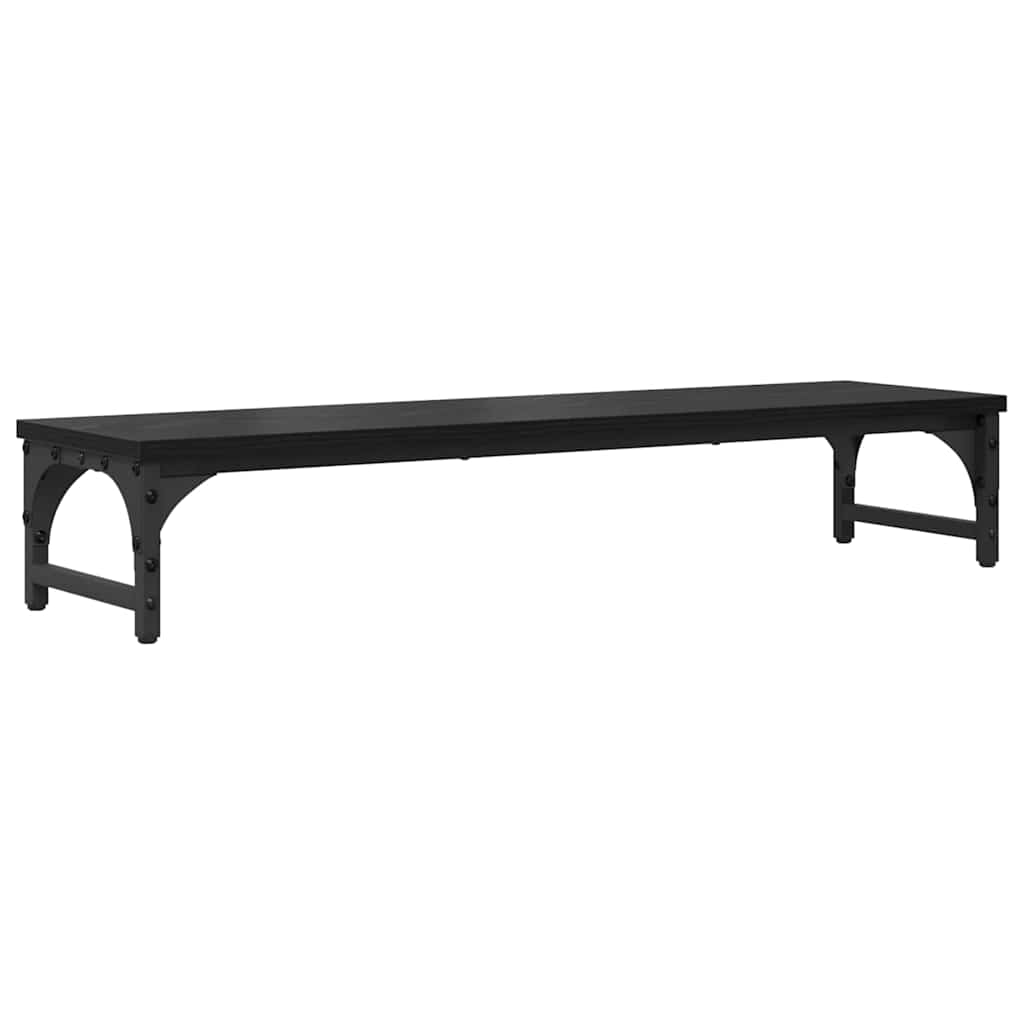 vidaXL Stojak na Monitor Czarny Dąb 85 x 23 x 15,5 cm