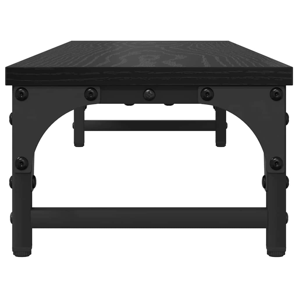 vidaXL Stojak na Monitor Czarny Dąb 85 x 23 x 15,5 cm