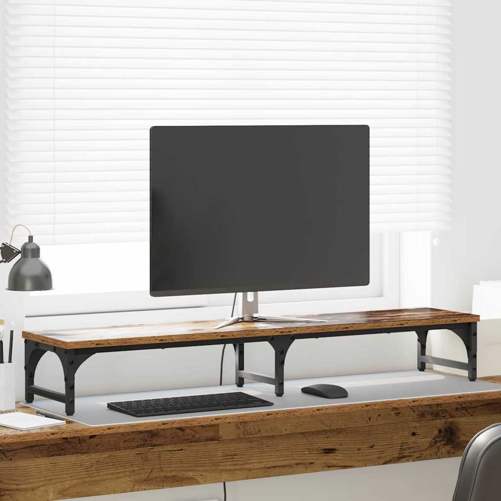 vidaXL Stojak na Monitor Stare drewno 105 x 23 x 15,5 cm