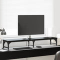 vidaXL Stojak na Monitor Czarny Dąb 105 x 23 x 15,5 cm