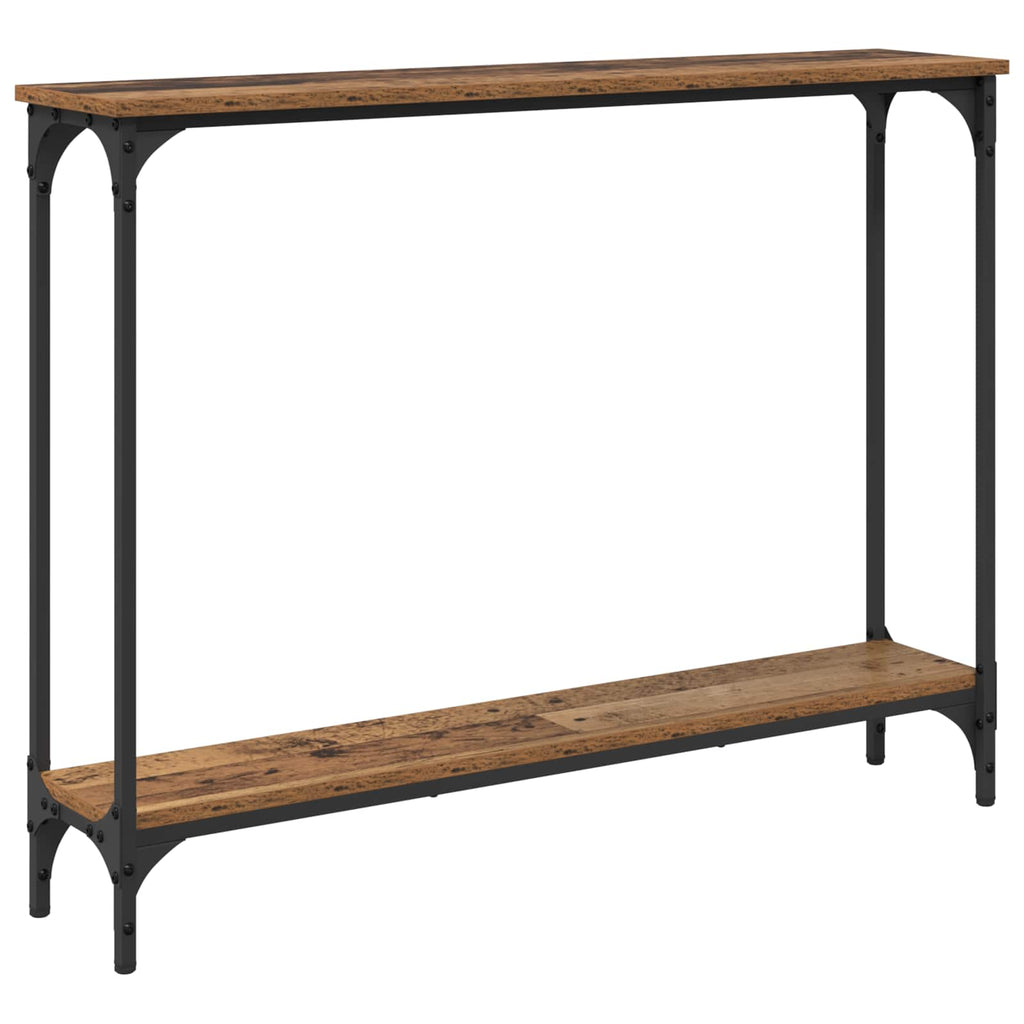 vidaXL Konsola Stare drewno 100 x 22,5 x 75 cm Materiał drewnopochodny