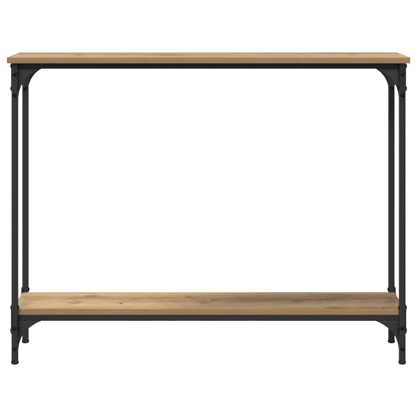vidaXL Konsola z półką Dąb rzemieślniczy 100 x 22,5 x 75 cm