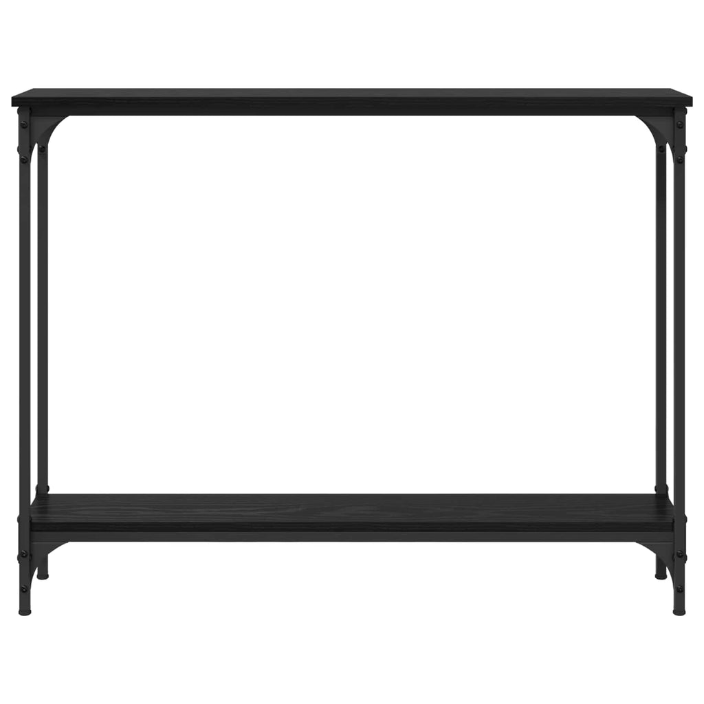 vidaXL Konsola Czarny Dąb 100 x 22,5 x 75 cm Materiał drewnopochodny