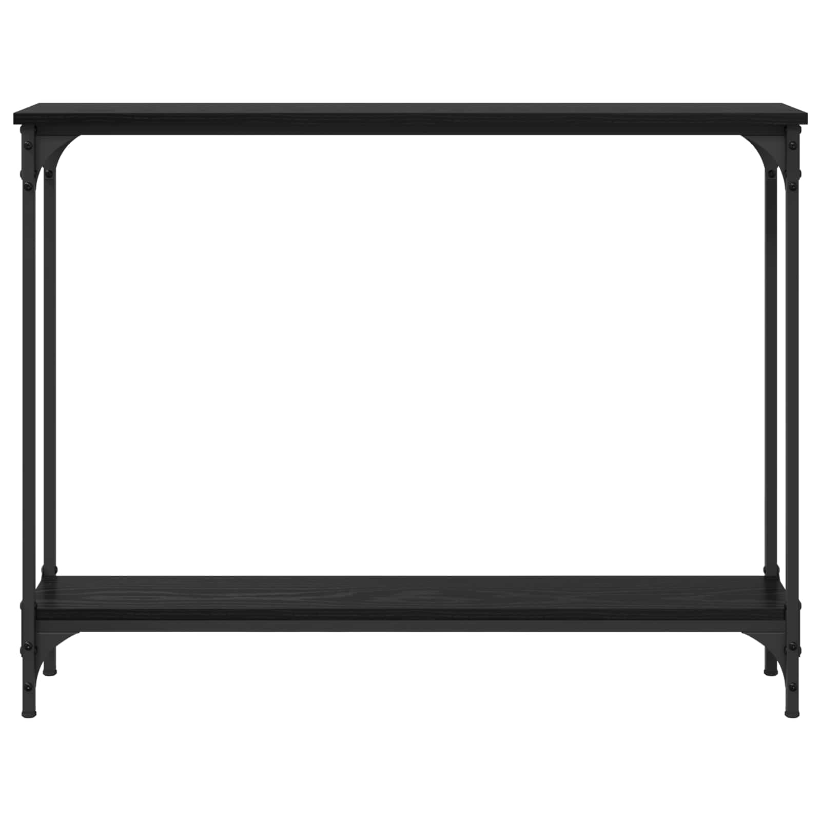 vidaXL Konsola Czarny Dąb 100 x 22,5 x 75 cm Materiał drewnopochodny
