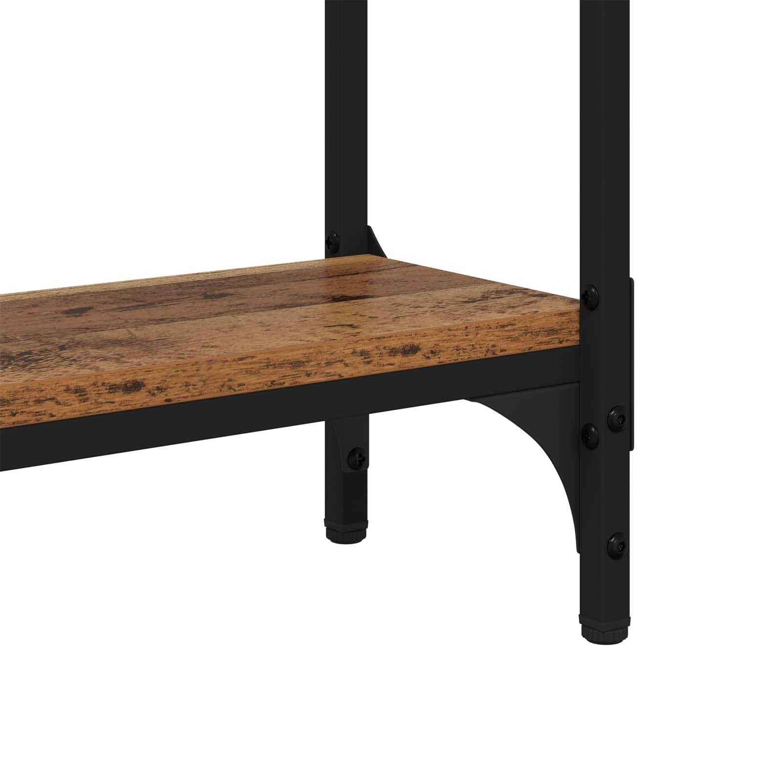 vidaXL Konsola Stare drewno 75 x 22,5 x 75 cm Materiał drewnopochodny