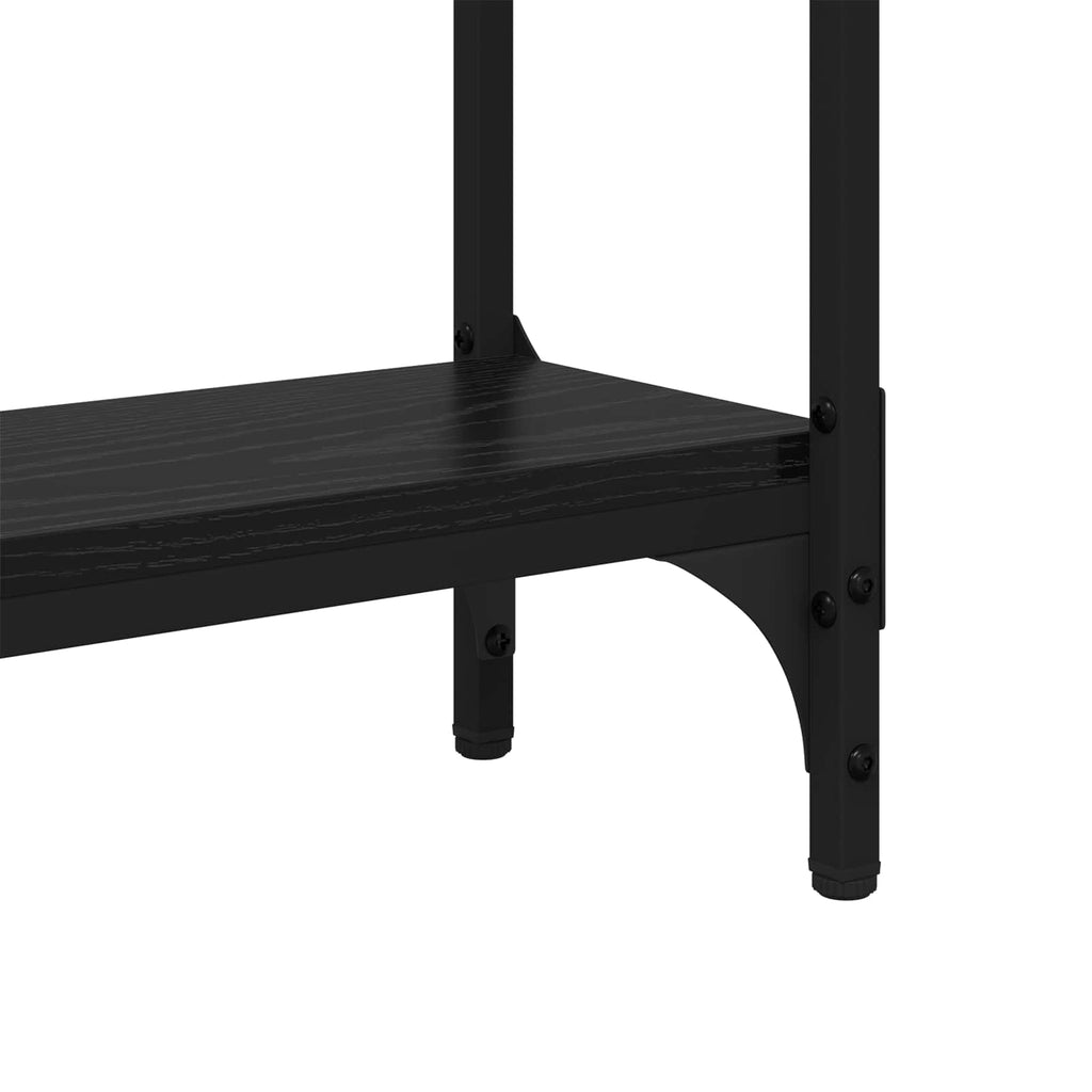 vidaXL Konsola Czarny Dąb 75 x 22,5 x 75 cm Materiał drewnopochodny