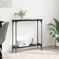 vidaXL Konsola Czarny Dąb 75 x 22,5 x 75 cm Materiał drewnopochodny