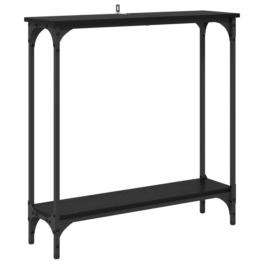 vidaXL Konsola Czarny Dąb 75 x 22,5 x 75 cm Materiał drewnopochodny